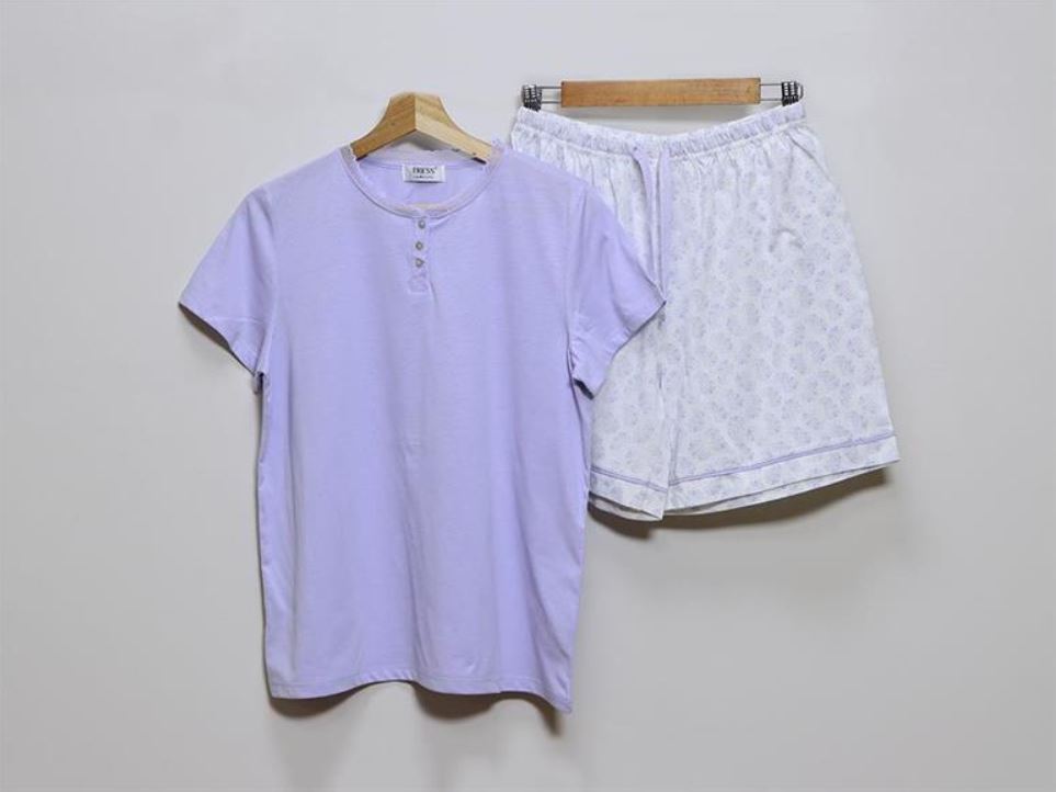 Pijama Mujer Flores Lila